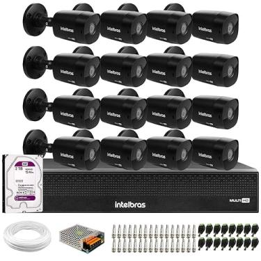 Imagem de Kit 16 Câmeras Intelbras Vhd 1230 B Full Hd 1080p Bullet Black G7 Visão Noturna 30m Ip67 + Dvr Intelbras Mhdx 3116-c 16 Canais + Hd 2tb Purple