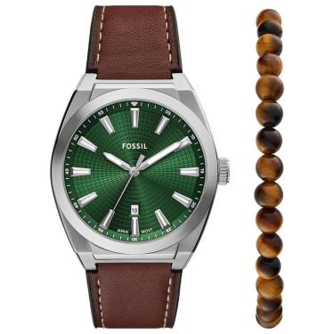 Imagem de Kit Fossil Masculino Everett Prata - FS6080SET/0VN-Masculino