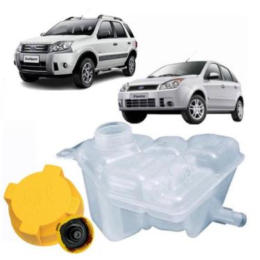 Imagem de Kit Reservatorio Agua Radiador Fiesta Ecosport 2003 Até 2012 Com Tampa