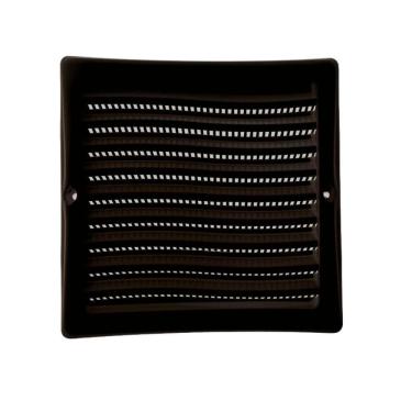 Imagem de Grelha De Ventilação Quadrada Com Tela 150Mm Preto - Joinsul