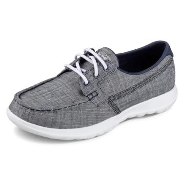 Imagem de Skechers Sapato náutico feminino Go Walk Lite-15433, Azul marino, 6