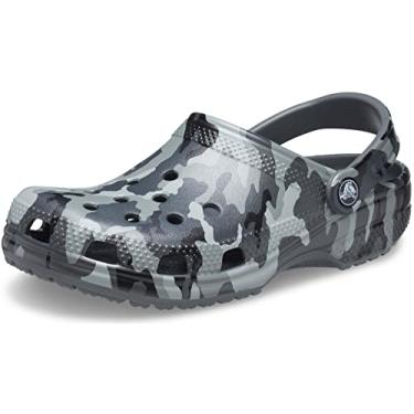 Imagem de Sandália crocs classic printed camo clog slate grey/multi - 37