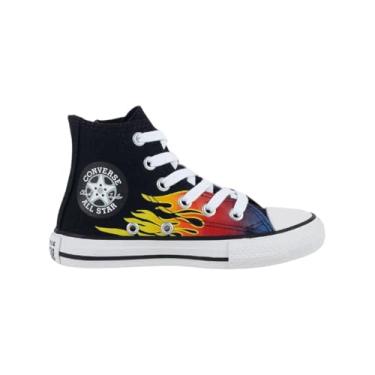 Imagem de Tênis Converse All Star Infantil Hi - Cano Médio, Original, Confortável, Ideal para o dia a dia, Estilo Clássico (Preto/Amarelo, BR, Criança de 9 a 12 anos, Numérico, 27)