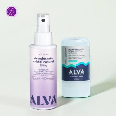Imagem de Kit Transição Cristal Natural Alva Desodorante Stick 120g Sem Perfume 