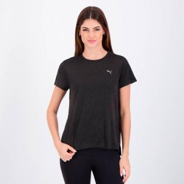 Imagem de Camiseta Puma Run Favorite Heather SS Tee Feminina Preta, P