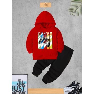 Imagem de Conjunto moletom infantil - Cabide kids, Vermelho, 10