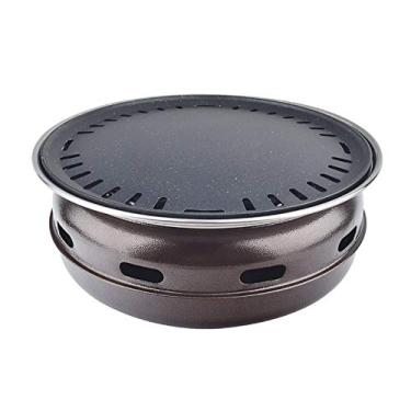 Imagem de Churrasqueira para churrasco, churrasqueira, churrasqueira a carvão doméstica coreana sem fumaça, fogão de chapa galvanizada, 100% pedra Maifan, 9 estilos (cor: F)