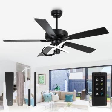 Imagem de Ventilador de teto Parrot Uncle 52", motor DC de 6 velocidades, luz LE
