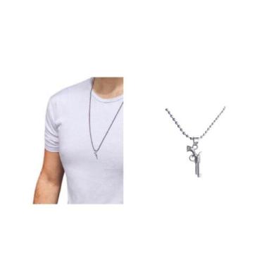 Imagem de Colar Corrente Bolinhas Mini Pistola 38 Modelo - 3Istore