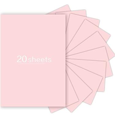 Imagem de 20 folhas de cartolina rosa doce 8,5 x 11, 250 g/m²/41,7 kg, papel cartolina rosa para fazer cartões de artes faça você mesmo, papel de artesanato preto para convites, impressão de papelaria, suprimentos de scrapbook