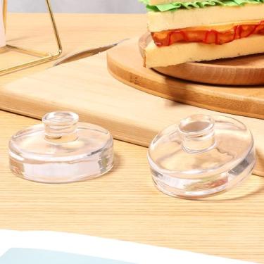 Imagem de Kit de pesos de fermentação de vidro de 12 peças para iniciantes com alça fácil de segurar, pesos transparentes de vidro para picles de vidro de boca larga (estilo 1)