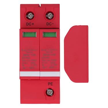 Imagem de 2P Protetor contra sobretensão Dispositivo de proteção contra sobretensão para caixa de distribuição de energia 100KA DC1000V Laranja Material PC 35mm Instalação de trilho de guia