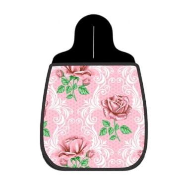 Imagem de Lixeira De Carro Organizador Lixinhocar Rosas Rosa Rococó Fundo Poá