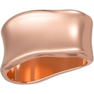 Imagem de Winsyison Anel de lenço de seda, clipe de xale de seda de metal, cachecol geométrico minimalista, fivela deslizante, broches, acessórios de roupas para mulheres - ouro rosa