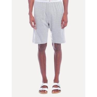 Imagem de Short Tommy Hilfiger Masculino Sleepwear Logo Lounge Cinza Mescla-Masculino