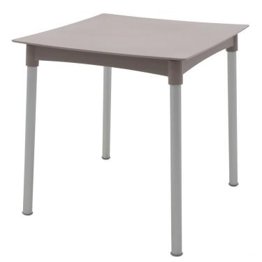 Imagem de Mesa Tramontina Diana Summa Em Polipropileno Camurça Com Pernas De Alumínio Anodizado T...