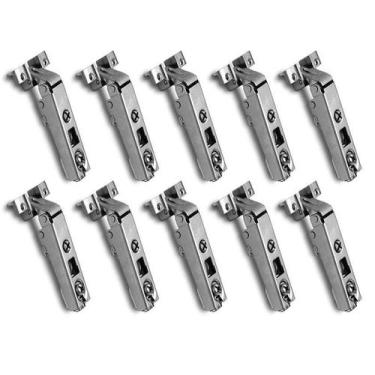 Imagem de Kit 10 Dobradiça Fgv 105º Slide-On Reta Com Calço Fgv - Fgv tn