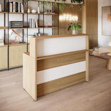 Imagem de Balcão Atendimento Recepção 135 cm Alto Escritório F5 Office - F5 Offi