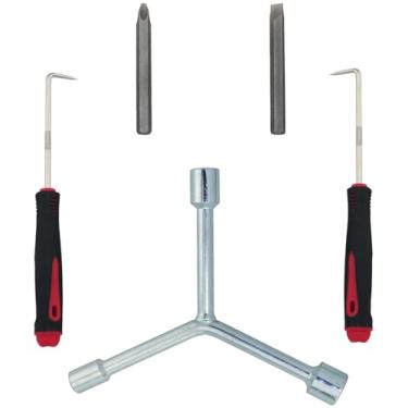 Imagem de FMHXG 1 conjunto de ferramentas de limpeza de máquina de lavar de roda ondulada, ferramenta de remoção e extrator de chave de fenda de precisão para caixa de transmissão de bloco de motor de cabeça de