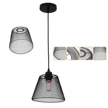 Imagem de Lustre Cupula Abajur Pendente Casa Sala Quarto Copa Decoraçao Iluminaçao Teto Metal