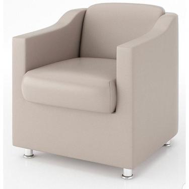 Imagem de Poltrona Decorativa Tila Reforçada Consultório Sala E Recepção Suede Bege Sj Móveis E Decoração