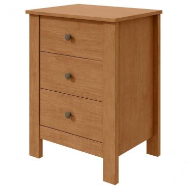 Imagem de Mesa De Cabeceira 3 Gavetas Maggiore New - Lopas Amendoa Clean