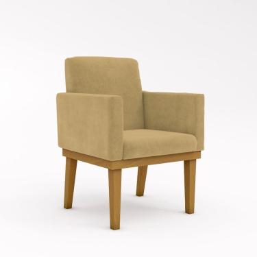 Imagem de Kit 2 Poltronas Cadeira Reforçada - Escritório Recepção Cor:capuccino