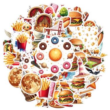 Imagem de 70 peças adesivos de brinquedo apetitoso para guitarra, laptop, capacete, skate, faça você mesmo, telefone, laptop, scrapbook, bicicleta, 70 peças