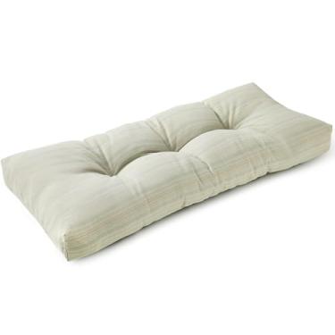 Imagem de SUNROX LokGrip Almofada de banco antiderrapante tufada de espuma de memória, resistente à água, durável, espessa, externa/interna, almofadas de banco 107 x 40 x 10 cm, brisa à beira-mar