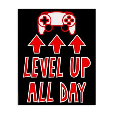 Imagem de Stupell Industries Level Up All Day Gamer Canvas Wall Art, design por Marcus Prime, 20 x 16