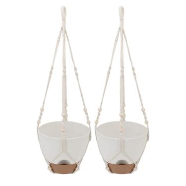 Imagem de LiebeWH Conjunto de Plantador Suspenso Com Rega Automática, Cestas de Madeira Plástica de 10 Polegadas para Uso Interno e Externo - Ideal para Jardineiros Ocupados e Decoração de Casa