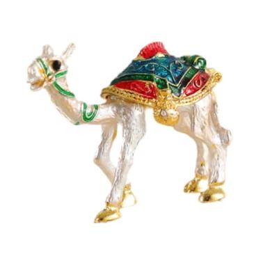 Imagem de Baoblaze Caixinhas de lembrancinhas em formato de, estilo vintage, perfeitas para decorar a casa ou a cômoda. Caixa de joias decorativa em esmalte, Branco