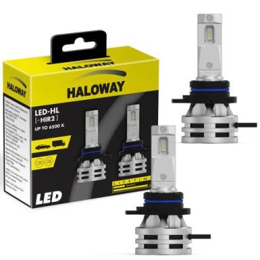 Imagem de Par Lâmpada Haloway LED HIR2 Luz Branca Fria 12V 24W 6500K