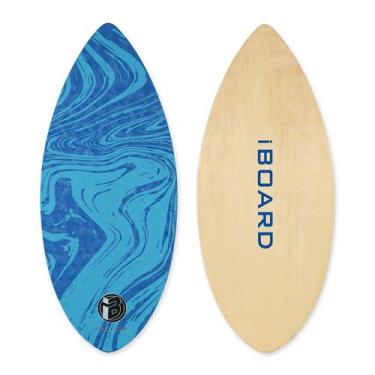 Imagem de Skimboard iBoard Skipper 91 cm de madeira azul de alto brilho