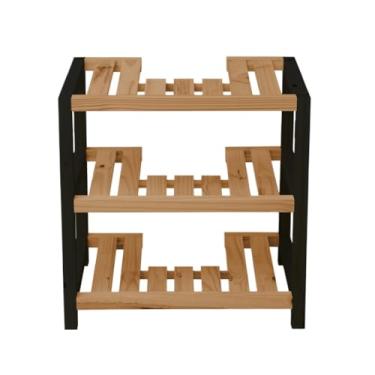 Imagem de Móvel Pia Coluna Banheiro, Estante para Banheiro Pia Coluna, Gabinete, Envernizado Acabamento(MEL/PRETO-BAN03)