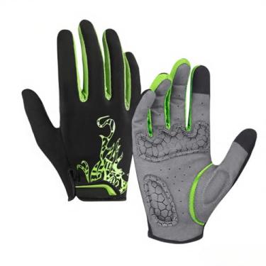 Imagem de Luvas de Ciclismo Homens Mulheres com Espuma Tela Tática Absorvente Suor Respirável para Trilhas