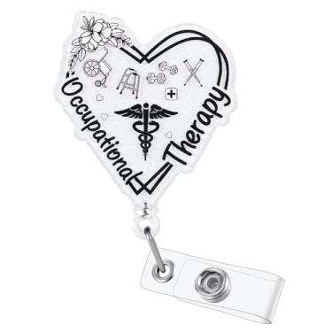 Imagem de Carretel de crachá de enfermeira de terapia ocupacional engraçado, suporte retrátil de crachá de identificação de terapeuta ocupacional, crachá de nome Buddy para RN LPN OT COTA OTA Reabilitação