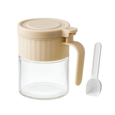 Imagem de Pote Condimentos Vidro 280ml Colher Tampa Antiumidade