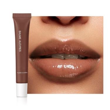 Imagem de HHLTOH 1 protetor labial matizado para maquiagem, creme labial hidratante Squeeze, cosmético, cuidado feminino, brilhante, nutritivo, brilho labial brilhante, adequado para lábios secos, cor 08