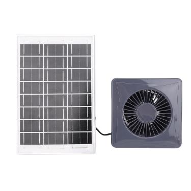 Imagem de AUNMAS Extrator Solar, Painel Solar de Silício Monocristalino de 6 W Com Ventilação Redonda de 4 Polegadas, Kit de Ventilador de Refrigeração para Galinheiros, Estufas, Galpões, Casas