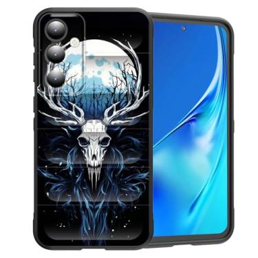 Imagem de CICPLKSE Capa para Galaxy A15 5G, silicone premium com [forro de microfibra macio antiarranhões] Capa protetora para celular à prova de choque para Samsung Galaxy A15 5G 6,5 polegadas 2023, crânio de