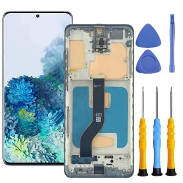 Imagem de ZTOOYO Substituição de tela para Samsung Galaxy S20 Plus 5G para Samsung S20+ Plus com moldura para Samsung S20 Plus Display LCD digitalizador SM-G985u1 G985w G986u G986 Montagem de tela sensível ao
