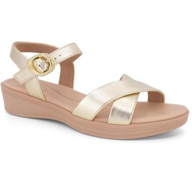 Imagem de Sandalia Usaflex Em Couro Ref Ud04002 Dourado 034