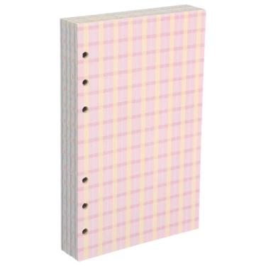 Imagem de PATIKIL A6 Papel de folha solta, 160 folhas de 17 x 10 cm, refil para fichário de papel quadriculado para 6 anéis, agenda, agenda, profissionais, rosa, roxo, amarelo, azul