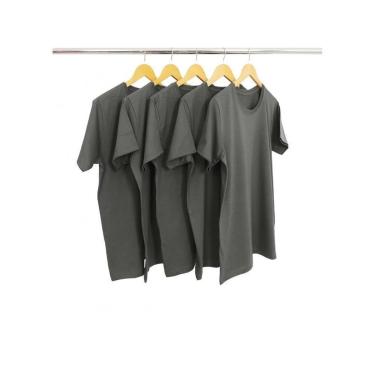 Imagem de Kit 5 Camisetas Masculinas de Algodão Premium Básica Lisa-Masculino