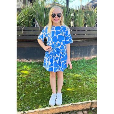 Imagem de Conjunto Blusa e Saia Shorts Corações Kids Poá Animê-Feminino