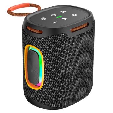 Imagem de Snsowed Alto-falante BT Portátil de Alta Potência Com Luzes RGB, à Prova D'água, Graves Potentes, Conectividade Sem Fio, Vários Modos de Reprodução, Bateria de Longa Duração, (Preto)