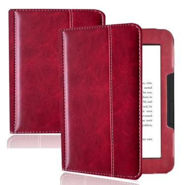 Imagem de AFesar Capa para Nook GlowLight 4 eReader (2021, modelo BNRV1100) e GlowLight 4e (2022, modelo BNRV1000) capa de couro estilo livro (vinho, Nook GlowLight 4/4e (Modelo: BNRV1000/BNRV1100))