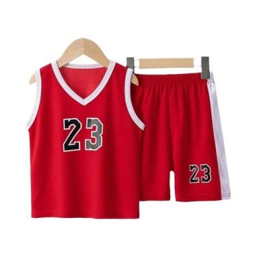 Imagem de Conjunto de Colete e Shorts de Basquete Infantil para Verão, 140 Altur