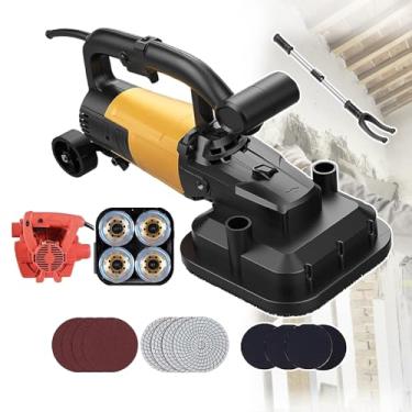 Imagem de KKSOUFX MáQuina Politriz EléTrica De Diamante, 3800w, Para Concreto, Com DiâMetro De Lixamento De 8 Polegadas E 3 Discos De Lixamento De Diamante, 6 ConfiguraçõEs De Velocidade